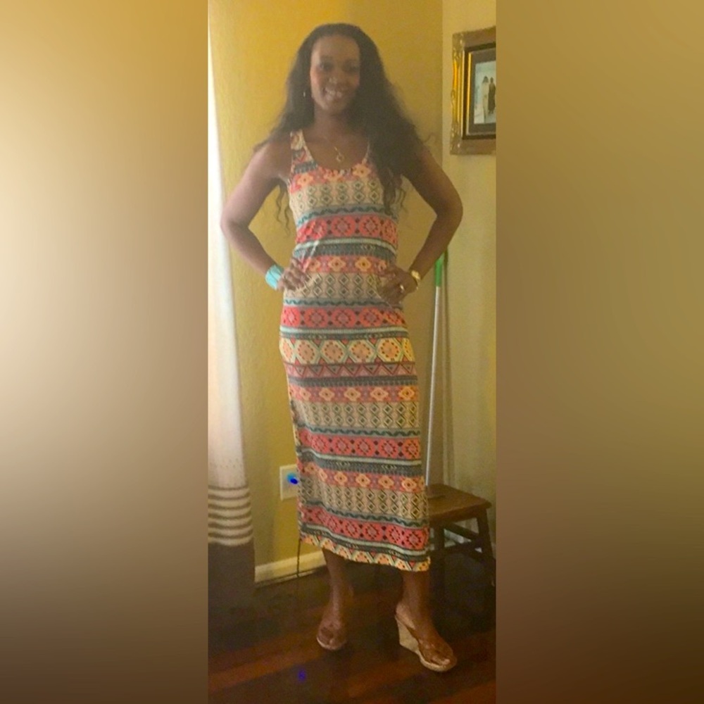 Multicolored Summer Maxi Dress